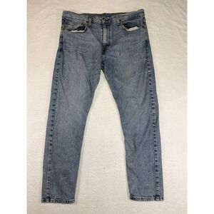 Levis 512 Slim Taper Jeans Mens 34x30 Light Wash Blue Denim 5 Pocket 100385